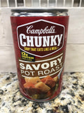 4 Campbell's CHUNKY Savory Pot Roast Soup 18.8 oz Cans Beef Potato