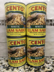 4 CANS Cento White Clam Pasta Sauce 10.5 oz Soup Linguine Spaghetti