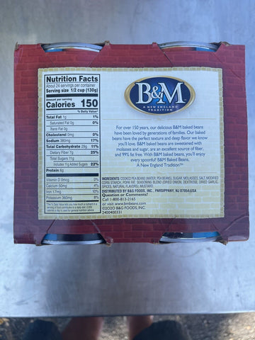 4 CANS B&M Original Brick Oven Baked Beans 28 oz. Can Burnham & Morrill