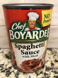 6 CANS Chef Boyardee Spaghetti Sauce with meat 15 Oz Pasta No Preservatives