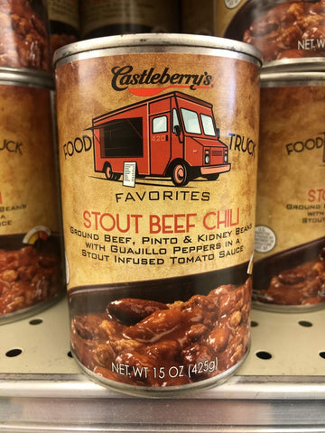 6 CANS Castleberry's Food Truck Favorites Stout Beef Chili 15 oz Can