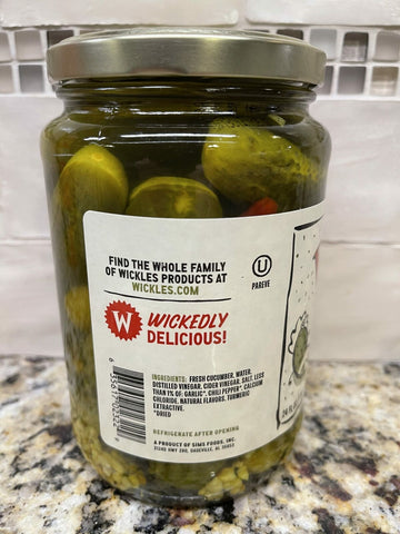 Wickles Dirty Dill Baby Dills Pickle 24 oz garlic and chili pepper dill