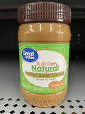 3 JARS Great Value Natural No Stir Creamy Peanut Butter 16 oz Sandwich