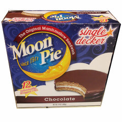 Dozen Single Decker Chocolate Moon Pie Graham Marshmallow MoonPie Cake Original