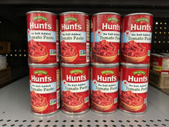 8 CANS Hunts Tomato Paste 100% Natural No Salt Added Tomatoes 6 oz Can