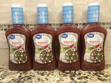 4 BOTTLES Great Value Light Raspberry Vinaigrette & Marinade Salad Dressing 1...