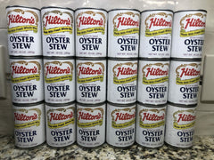 18 CANS Hilton's Oyster Stew made with fresh milk and butter 10 oz Can Chowder