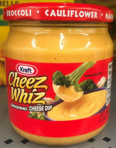 Cheez Whiz Original Cheese Dip 15 oz Jar Philly Steak Chips broccoli or cauli...