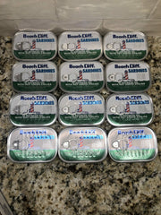 12 CANS Beach Cliff Sardines in Soybean Oil Hot Green Chilies Herring Fresh