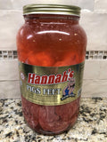 1 Gallon Jar Hannah's Pickled Pig's Feet like Sausage Wieners 4.25 lbs FREE SHIP