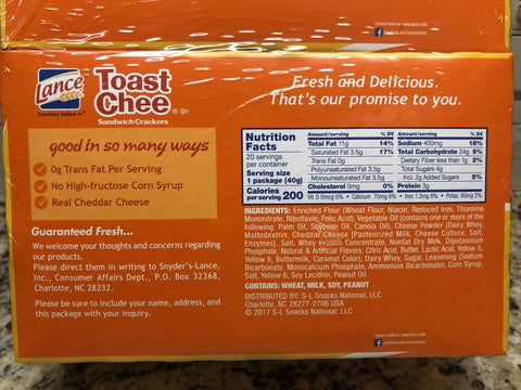 40 packs Toastchee Lance Sandwich Crackers Cheese Nipchee NABS FREE SHIP