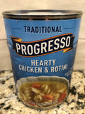 4 CANS Progresso Traditional Hearty Chicken & Rotini Soup 19 oz Can