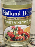 3 Bottles Holland House White Wine Vinegar 12 oz light salad