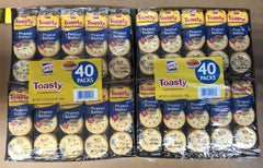 80 packs Toasty Lance Sandwich Crackers Real Peanut Butter NABS