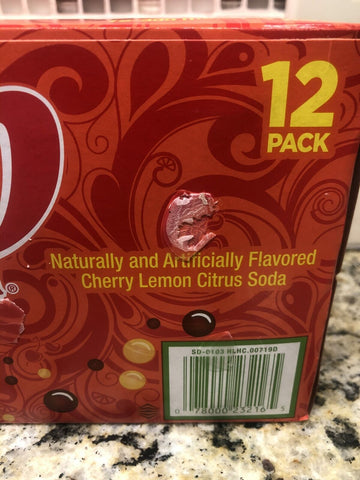 12 pack of CHERRY LEMON SUN DROP Cans citrus cola SUNDROP Soda