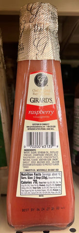 Girard’s Raspberry Vinaigrette Salad Dressing 12 oz Bottle