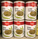 6 CANS Laura Lynn Cut Pole Beans 14.5 oz Can Italian Green string snap