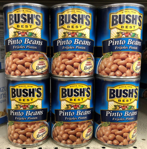 6 CANS Bush's Pinto Beans 16 oz Can Chili Soup Plant-Based Protein