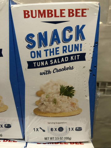 18 BOXES Bumble Bee Tuna Salad Snack on the Run 3.5 oz Protein Crackers FREE ...