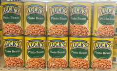 10 CANS Luck's Pinto Beans Fat Free 15 oz Can Vegetable Bean