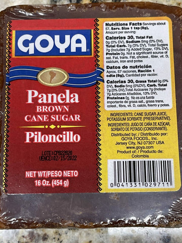 3 CAKES Goya Panela Piloncillo Pure Brown Sugar Columbian Square 16 oz