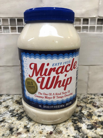 6 Quart Jars Miracle Whip Original Dressing 30 oz Mayonnaise Mayo FREE SHIP