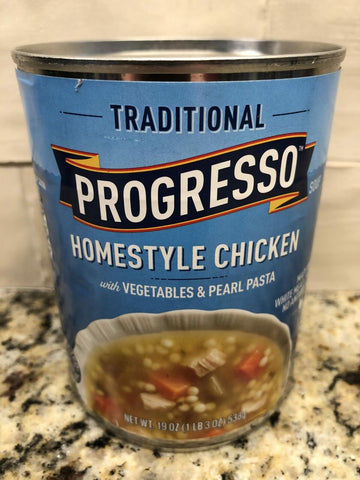 4 CANS Progresso Traditional Homestyle Chicken w Vegetables Pearl Pasta Soup ...