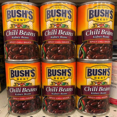 6 CANS Bush's Chili Beans, Kidney Beans in Spicy Chili Sauce 16 oz Can Bushs