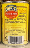 6 CANS Luck's Pinto Beans Seasoned with Pork 15 oz Can Vegetable Bean