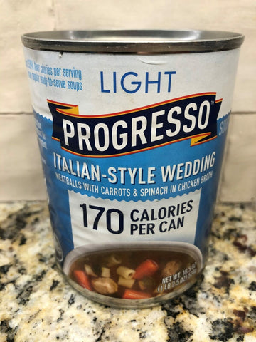 4 CANS Progresso Light Italian Style Wedding Soup 18.5 oz Can Meatball