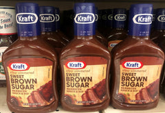 3 BOTTLES Kraft Slow Simmered Sweet Brown Sugar Barbecue Sauce Dip BBQ FREE SHIP