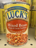 6 CANS Luck's Mixed Beans Pinto Great Northern with Pork 15 oz Can