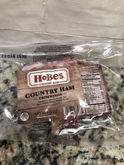 Hobes Salt Cured Country Ham Trimmings Pork Slices Biscuit 6 oz