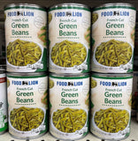 6 CANS Food Lion French Cut Green Beans 14.5 oz Can String