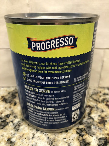 4 CANS Progresso Vegetable Classics Lentil with Roasted Vegetables Soup 19 oz...