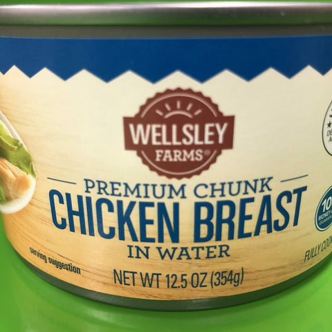 6 CANS Wellsley Farms Premium Chunk Chicken Breast in Water Salad Pie Stew