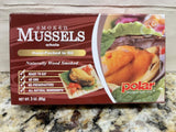 9 CANS MW Polar Foods Fancy Whole Smoked Mussels 3 oz Tin Sardines Fish