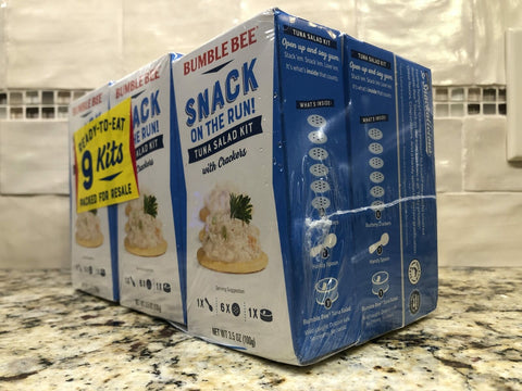 18 BOXES Bumble Bee Tuna Salad Snack on the Run 3.5 oz Protein Crackers FREE ...