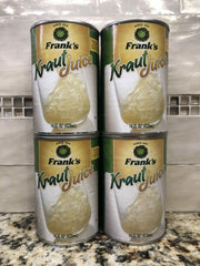 4 CANS Frank's Kraut Juice 14 oz Can Sauerkraut Pickled Cabbage Condiment