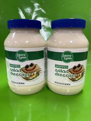 2 JARS Laura Lynn Whipped Salad Dressing 30 oz Mayonnaise Miracle Whip