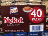 40 Packs Nekot Lance Cookie Sandwich Peanut Butter Crackers NABS FREE SHIP