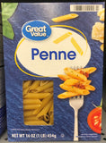 3 BOXES Great Value Penne Pasta 16 oz Enriched Macaroni Cylinders