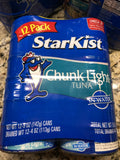 12 CANS StarKist Chunk Light Tuna in Water 5 oz Can FREE SHIP