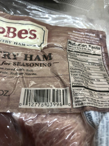 4 PACKS Hobes Country Ham Seasoning Chunks 12 Oz Cured Pork Meat