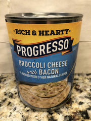 10 CANS Progresso Rich & Hearty Broccoli Cheese with Bacon Soup 18 oz Can