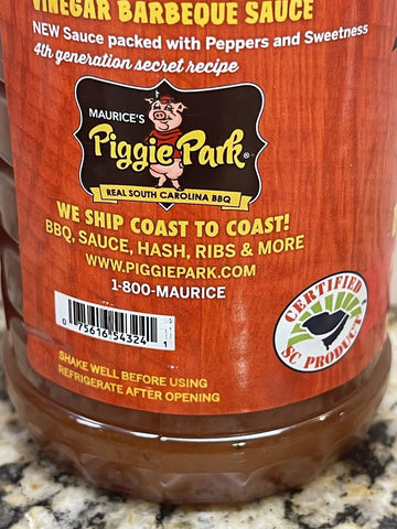 3 BOTTLES Maurice's Piggie Park Vinegar BBQ Sauce 16 oz Ribs Pork