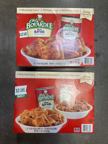 24 CANS Chef Boyardee Beef Ravioli in Tomato Sauce 15 Oz Can Pasta