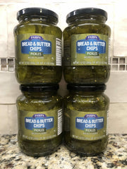 4 JARS Pampa Bread & Butter Pickle Chips 12 oz Jar Sweet Salad Sub Sandwich