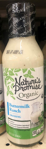 Nature's Promise Organic Buttermilk Ranch Salad Dressing 12 oz Bottle