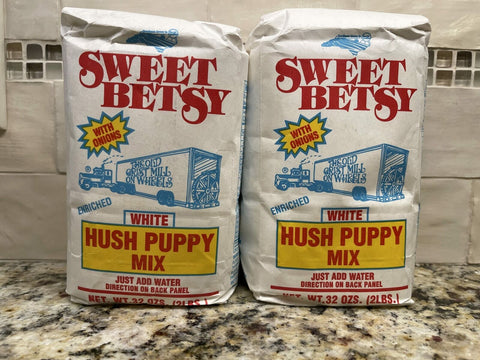 2 BAGS Atkinsons Sweet Betsy Hushpuppy Mix 2 lb Bag Onion Flour Rings